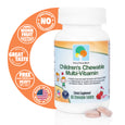 Children's Chewable Multivitamin Benefits: No Added Sugar, No Artificial Sweeteners, Monk Fruit Sweetened, Great Taste, Free from Heavy Metals,Made in USA