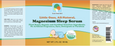 Magnesium Serum for Sleep Product Label