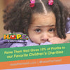 We donate a portion of our profits to children's charities like HOPE of Winston-Salem.