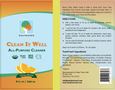 Clean It Well All-Purpose Cleaner Product Label