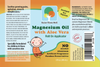 Product label for Organic Magnesium Oil with Aloe Vera