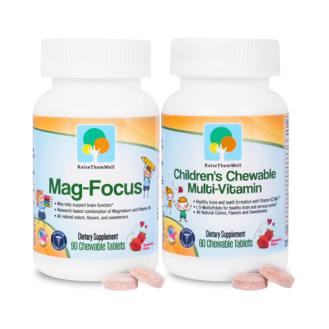 The Kids Brain Bundle - Mag-Focus and Chewable Kids Vitamins