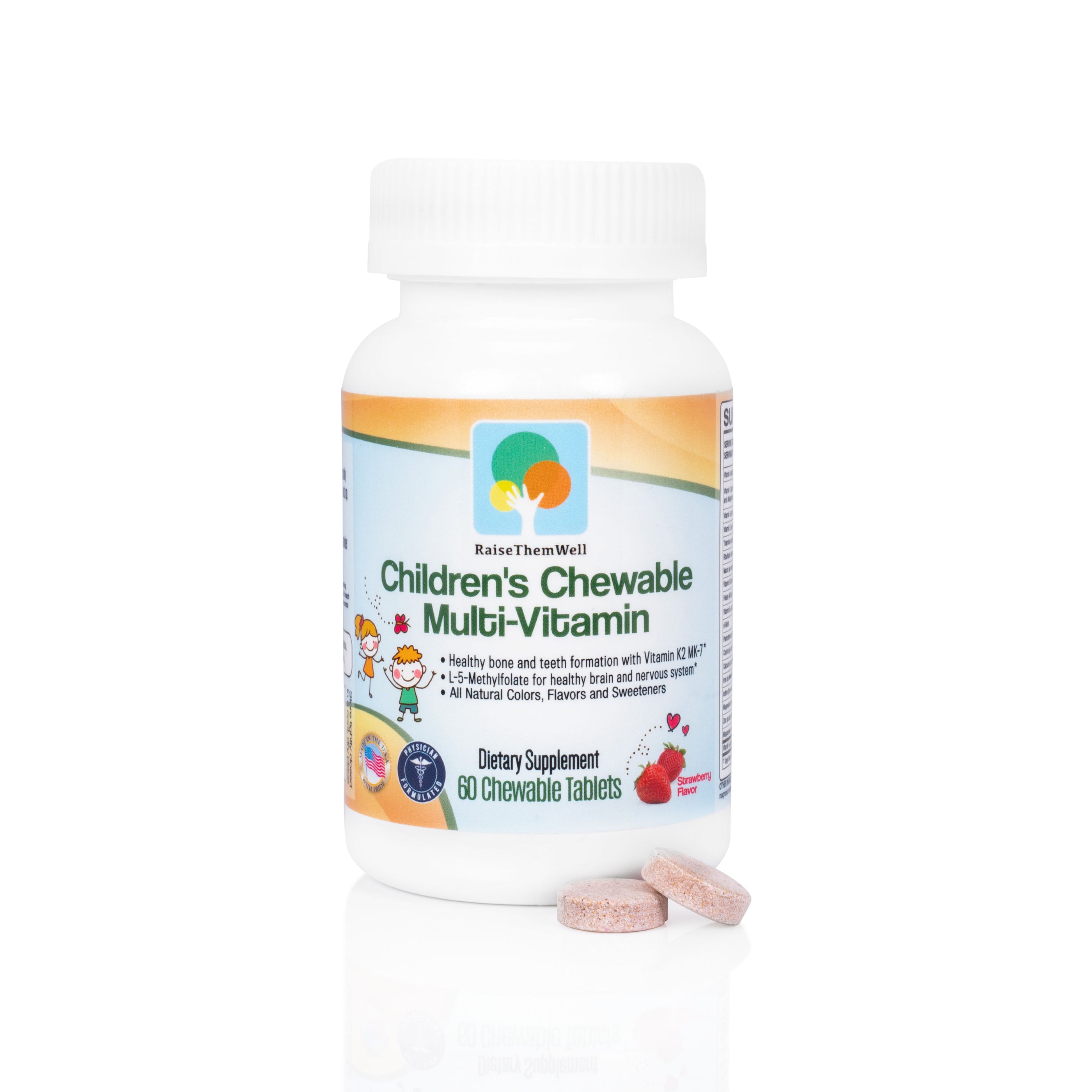 Children's Chewable Vitamin with AllNatural Colors, Flavors, Sweeteners