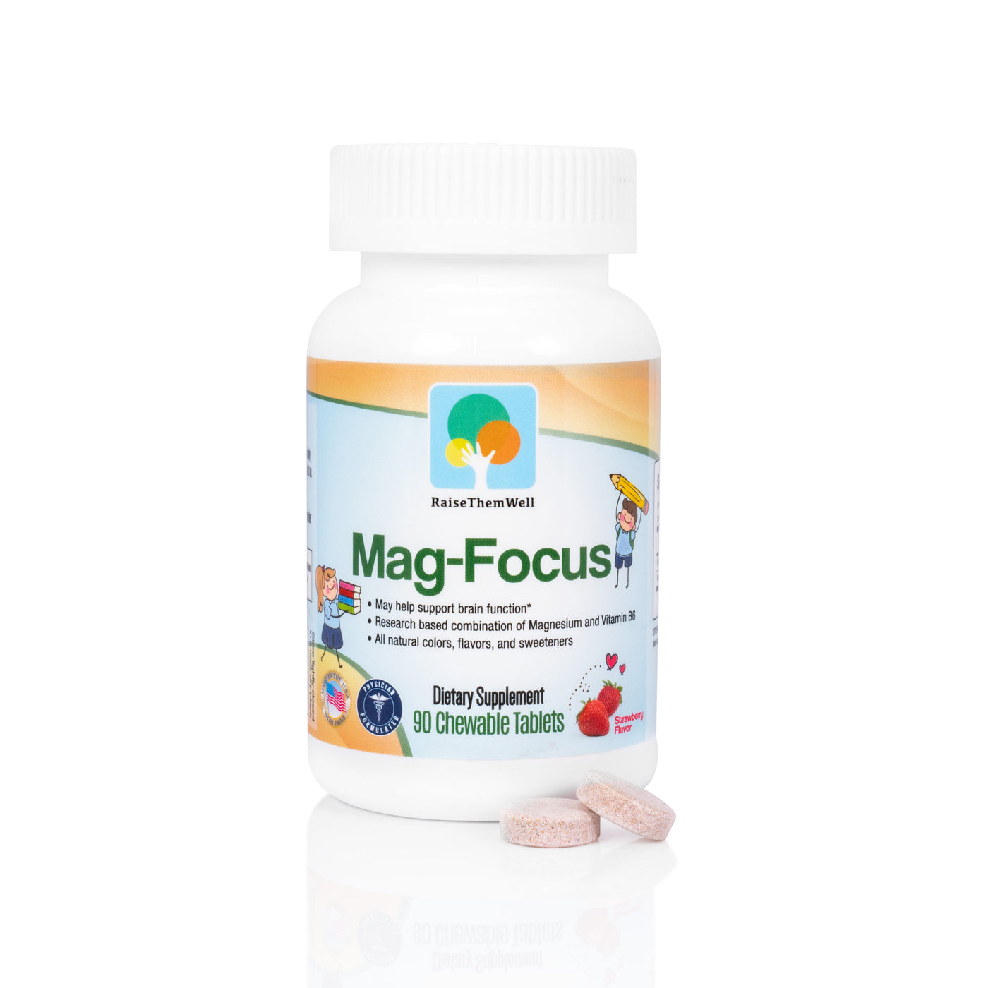Mag-Focus - 90 Chewable Magnesium Tablets - Physician Developed