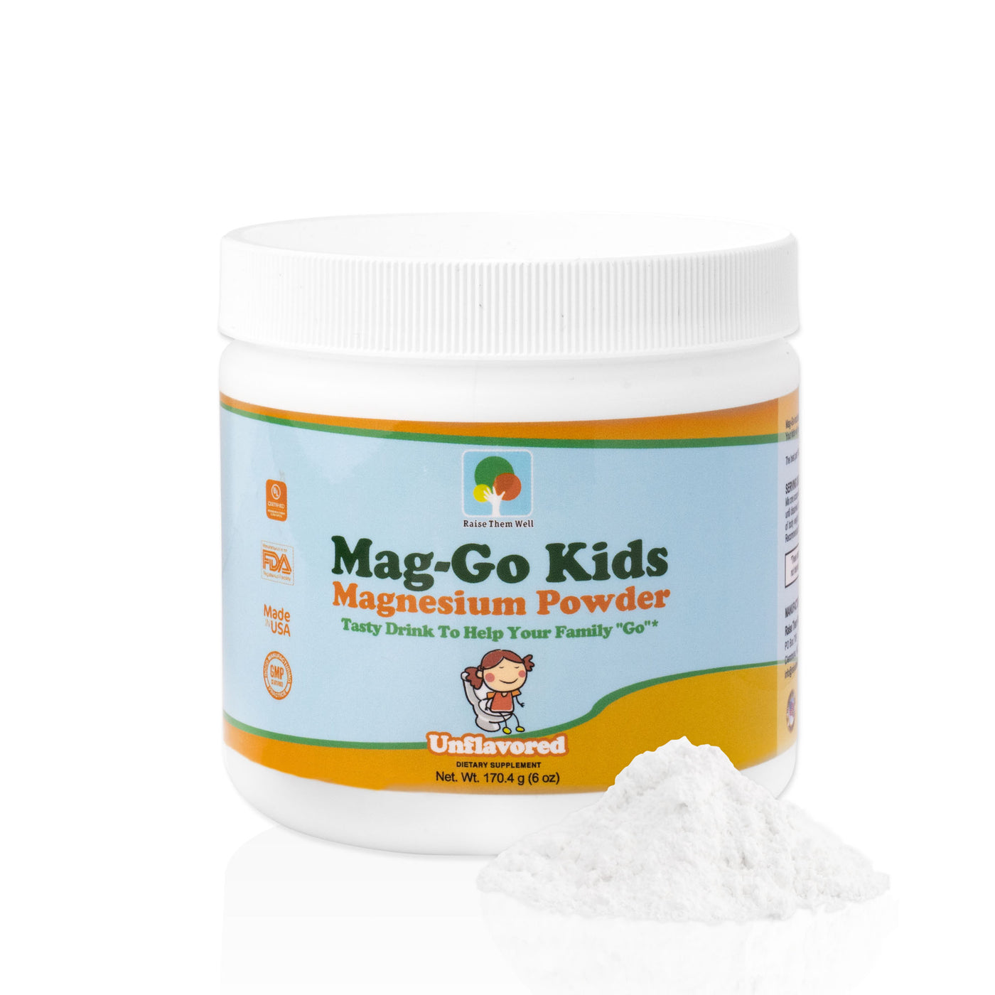 Mag Go - Kid-Safe Magnesium Oxide for Constipation (Unflavored)