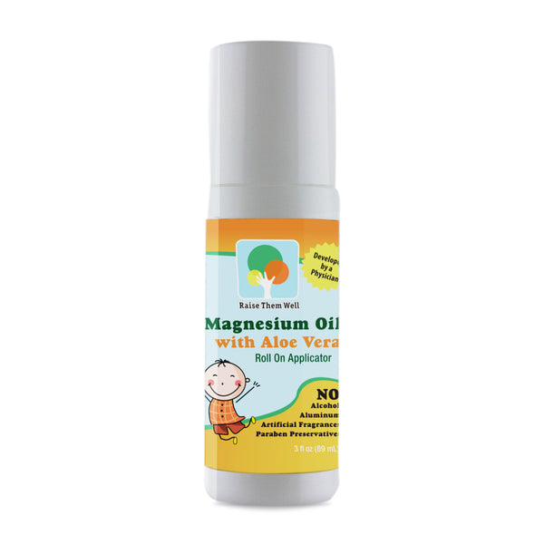 Kid Safe Topical Magnesium Oil Roll-on - Gentle Formula with Aloe Vera